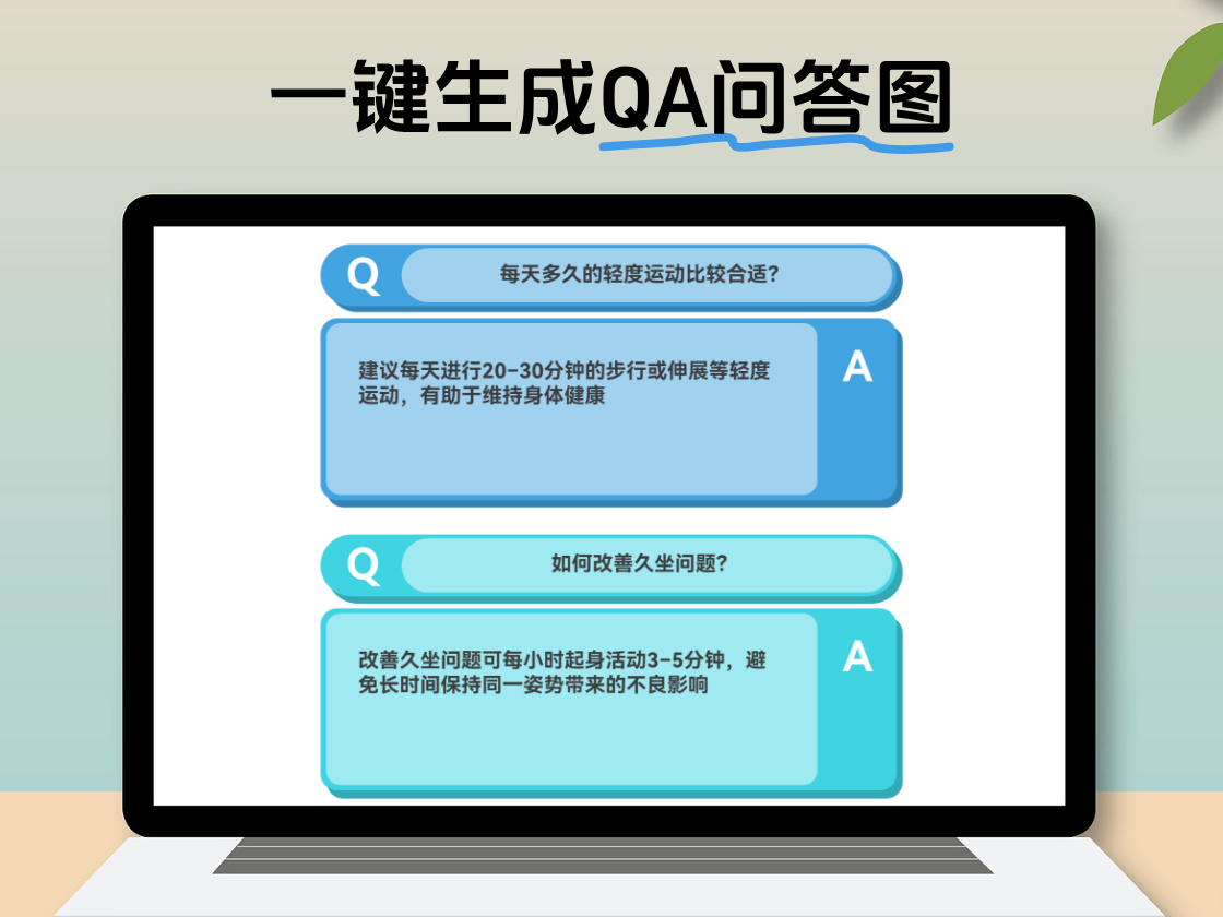 文本一鍵生成精美問答圖