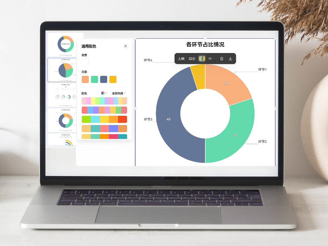 樣式顏色隨心換，各部分比例一目了然