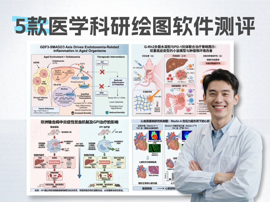 2026必看！5款主流生物医学科研绘图软件测评，功能特点全覆盖，选对不踩坑