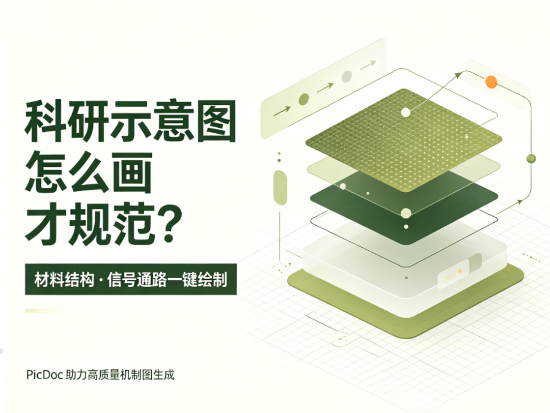 科研示意图怎么画才规范？从材料结构到信号通路，picdoc帮你生成