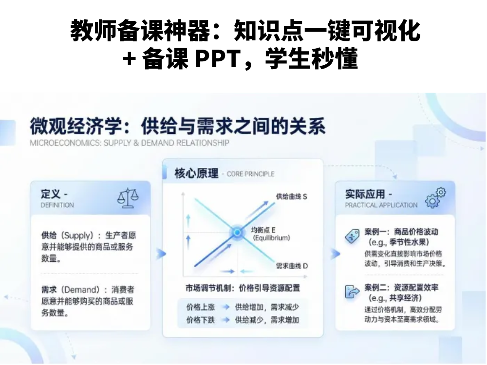 教师备课神器：知识点一键可视化 + 备课 PPT，学生秒懂  