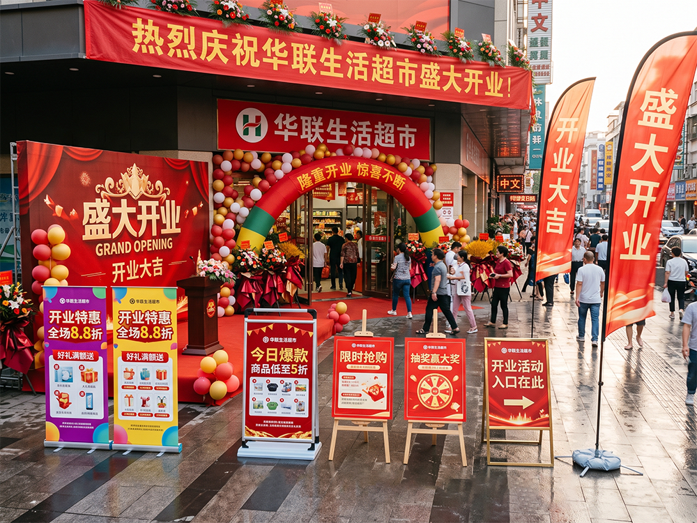  门店门头引流物料